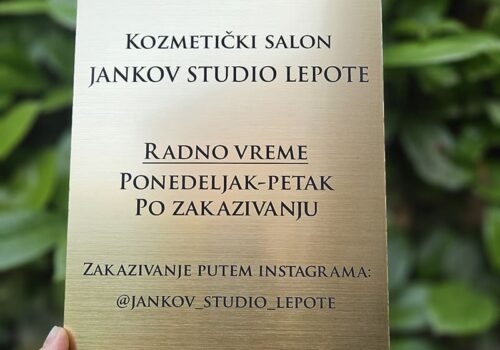 Tabla od zlatne graverske plastike