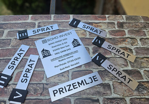 Table od graverske plastike u kombinaciji sa kliritom