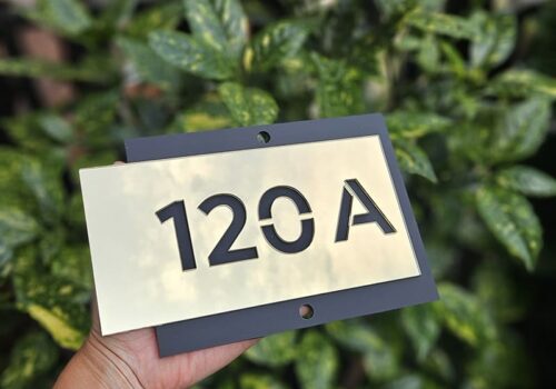 Model broja crni klirit-zlatno ogledalo 30x20cm