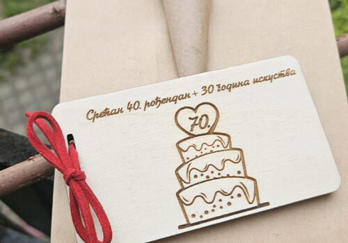 Drvena cestitka za rodjendan