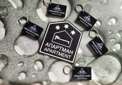 Model jednostrani klirit privezak sa štampom u boji