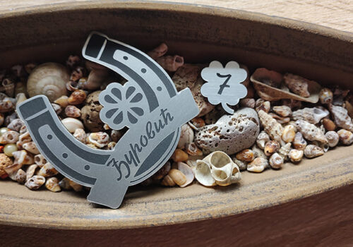 Model pločice-srebrna potkovica 8x8cm