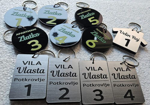 Modeli privezaka graverska plstika i klirit sa stampom