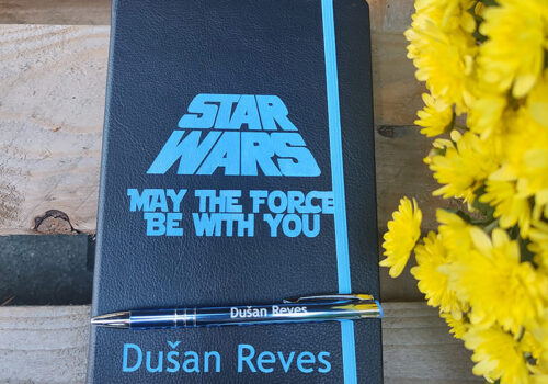 Set crni rokovnik i hemijska