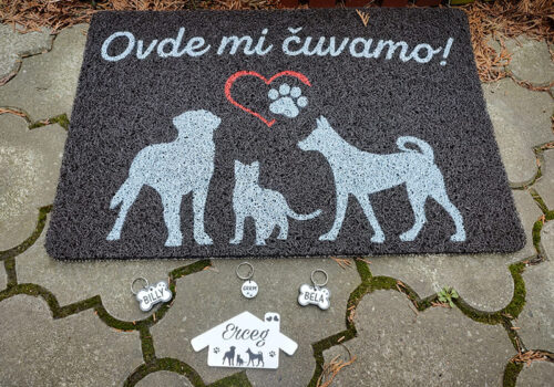 Set poklon otirač i privesci za kućne ljubimce